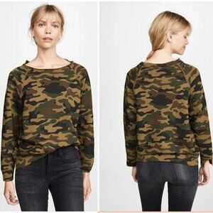 Nili Lotan Luka Camouflage Scoop Neck Sweatshirt - Size S